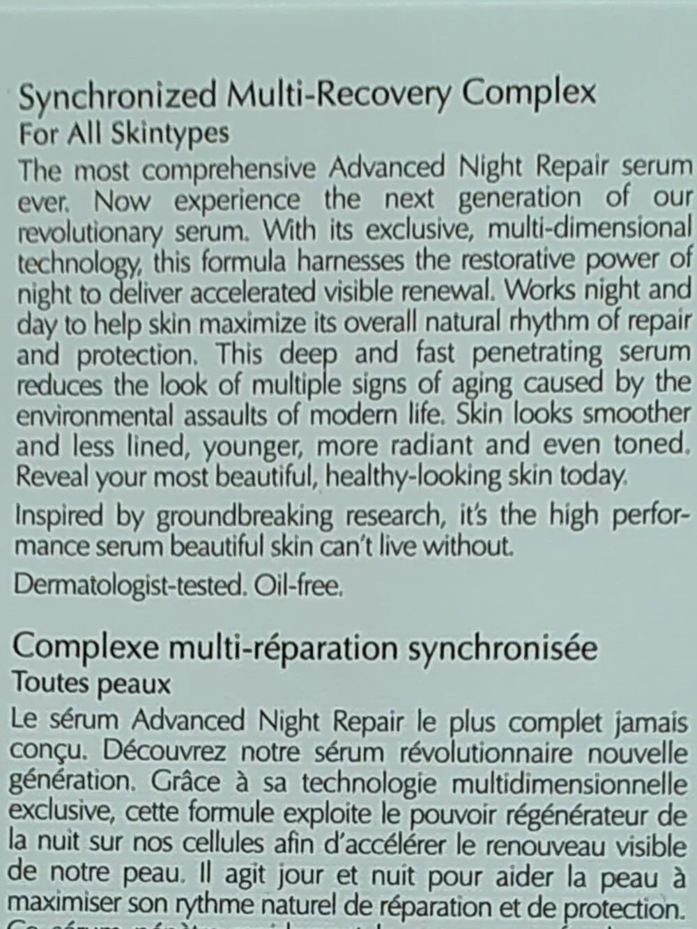 ESTEE LAUDER Advanced Night Repair Multi-Recovery Complex          PA#757,758@CK